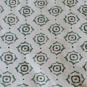 IKEA Tablecloth White Green and Red Pattern 112x58"